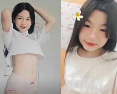 Em gái trẻ vừa trưởng thành nghịch chim phê
